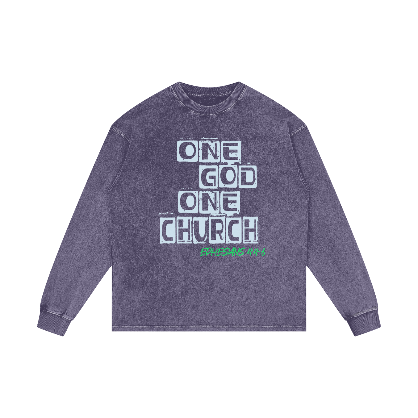 Acid Wash Oversize Long Sleeve T-Shirt - 250 GSM