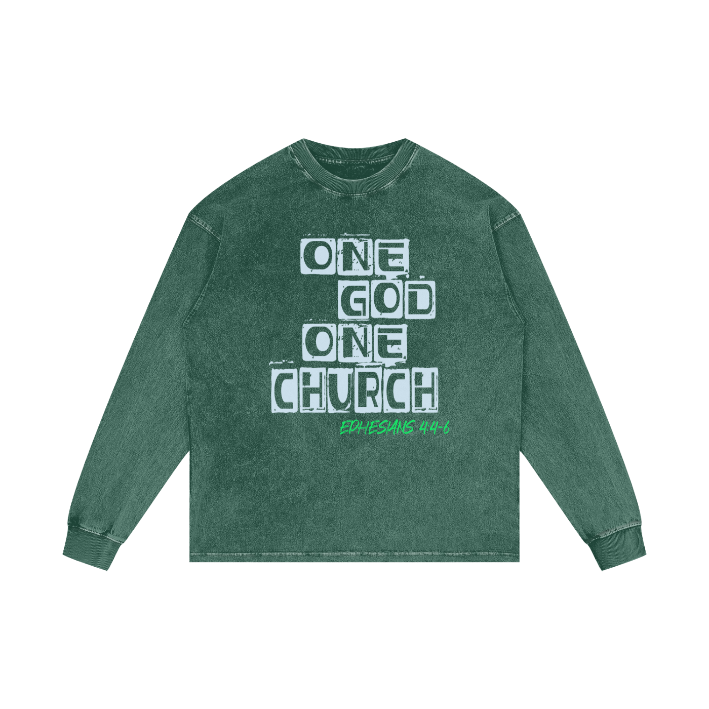 Acid Wash Oversize Long Sleeve T-Shirt - 250 GSM