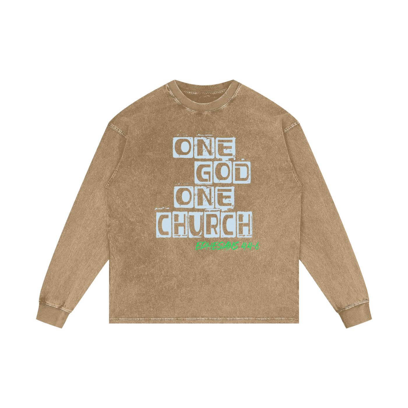 Acid Wash Oversize Long Sleeve T-Shirt - 250 GSM