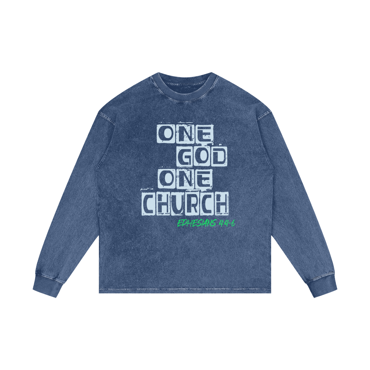 Acid Wash Oversize Long Sleeve T-Shirt - 250 GSM